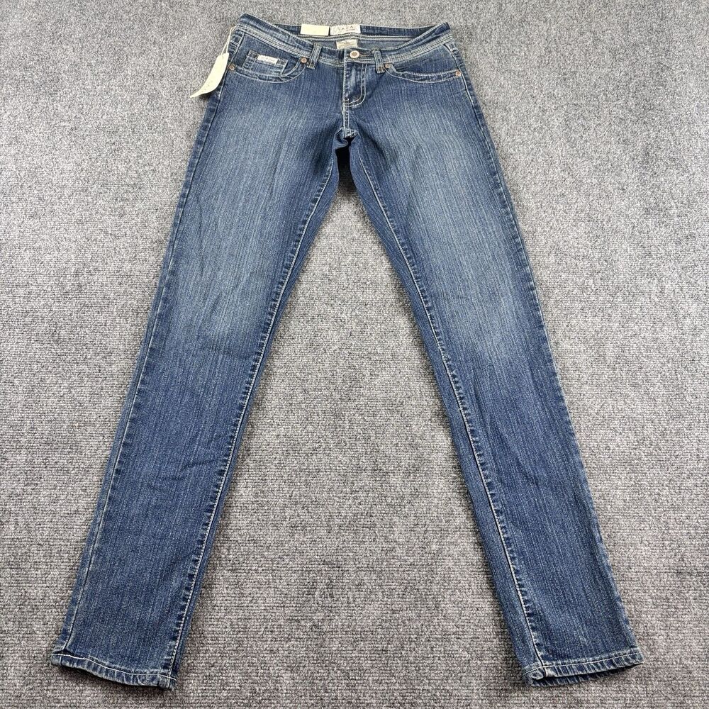 SAZA Jeans Womens 5 NWT Y2K Crown Embroidered Pocket Skinny Stretch